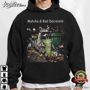 Raccoon Matcha Chaos Aesthetic Meme Funny T Shirt (1)