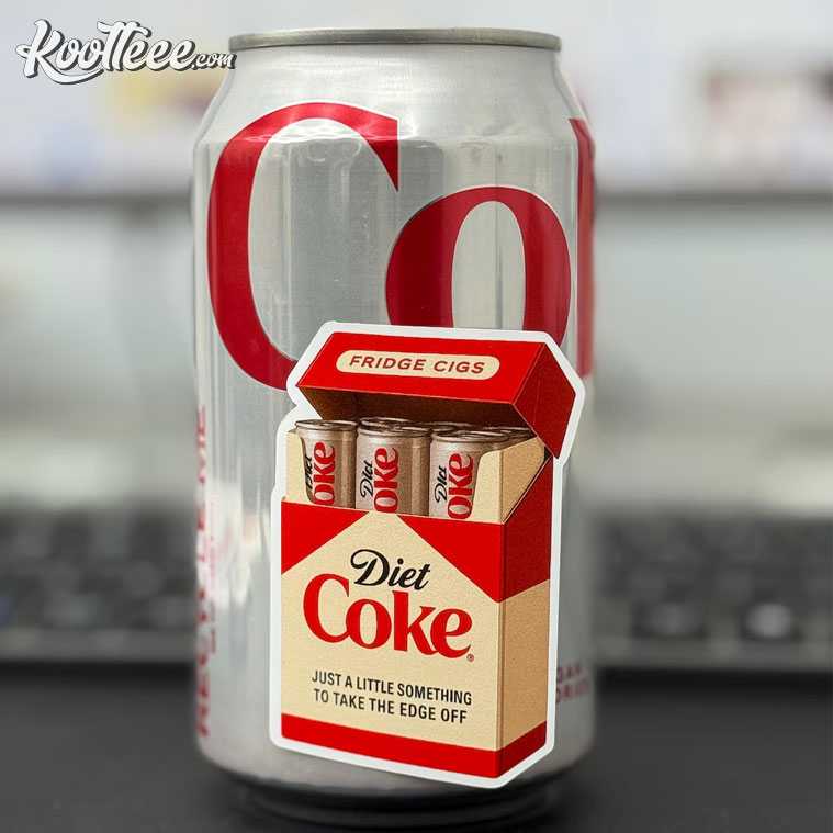 Funny Diet Coke Fridge Cigs Sticker Funny Diet Coke Fridge Cigs Sticker