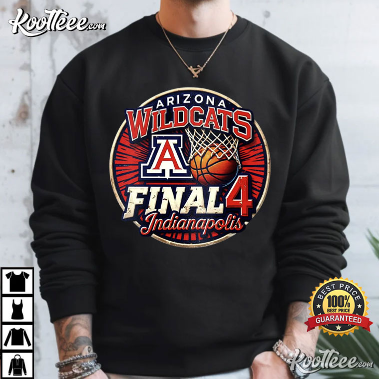 Arizona Basketball Final Four 2026 Indianapolis Graphic T-Shirt Arizona Basketball Final Four 2026 Indianapolis Graphic T-Shirt