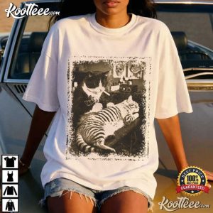 Cat Tattoo Funny Meme Graphic Retro Feline Parody T Shirt (1)