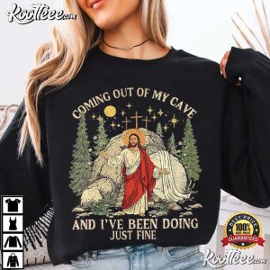 Jesus Coming Out Of My Cave Funny Easter Sunday Religious T-Shirt Jesus Coming Out Of My Cave Funny Easter Sunday Religious T Shirt (1)