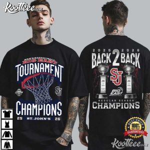 Hot St John's Red Storm 2026 Big East Tournament Champs Basketball T Shirt (2)
