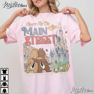 Disneyland Meet Me On Main Street Funny Chip N Dale Comfort Colors T Shirt (4)