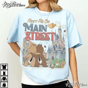 Disneyland Meet Me On Main Street Funny Chip N Dale Comfort Colors T Shirt (1)