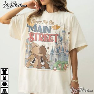 Disneyland Meet Me On Main Street Funny Chip N Dale Comfort Colors T Shirt (2)