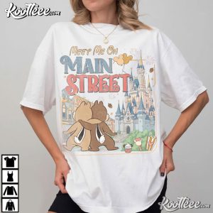 Disneyland Meet Me On Main Street Funny Chip N Dale Comfort Colors T Shirt (3)