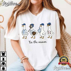 Tis The Season Funny Goose Baseball Sports Cute T Shirt (4)