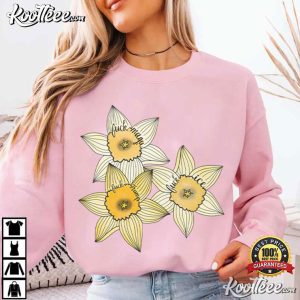 Anti Trump Slightly Subtle Yellow Daffodil Trio Floral Spring T Shirt (4)