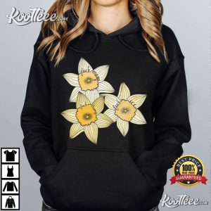 Anti Trump Slightly Subtle Yellow Daffodil Trio Floral Spring T Shirt (2)