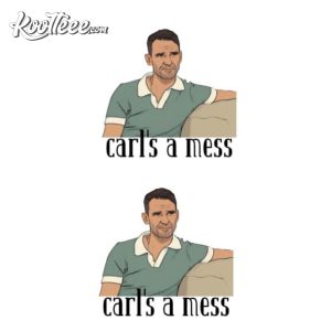 Carl’s A Mess Funny Summer House Meme Sticker 1