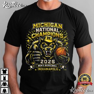 Michigan Wolverines National Champions 2026 Basketball T Shirt (2)