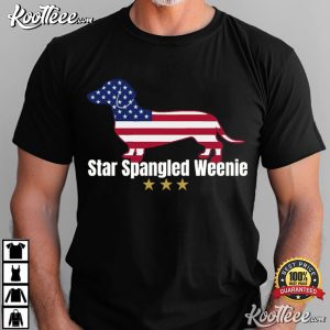 4th Of July Star Spangled Weenie Funny Dachshund Patriotic T Shirt (2)