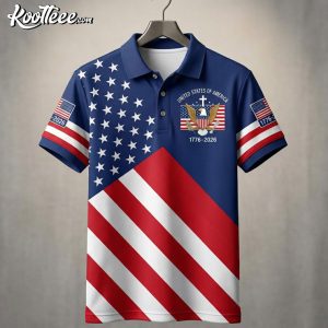 USA 250th Anniversary American Flag 1776–2026 Patriotic Polo Shirt (2)