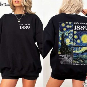 Van Gogh Starry Night Parody Art Gallery Style T Shirt (4)