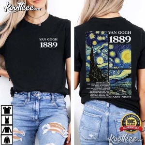 Van Gogh Starry Night Parody Art Gallery Style T Shirt (2)