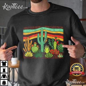Desert Cactus Southwest Boho Western T Shirt (4)