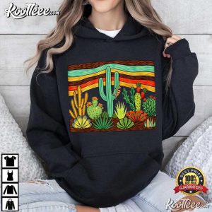 Desert Cactus Southwest Boho Western T Shirt (3)