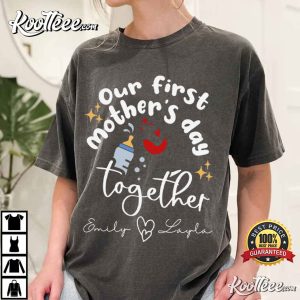Our First Mothers Day Custom Mom Baby Matching T Shirt (3)