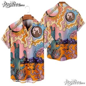 Psychedelic Desert Retro Cactus Boho Art Hawaiian Shirt (3)