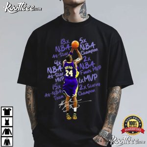 Kobe Bryant Achievements NBA Los Angeles Lakers T Shirt (2)