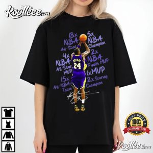 Kobe Bryant Achievements NBA Los Angeles Lakers T Shirt (3)