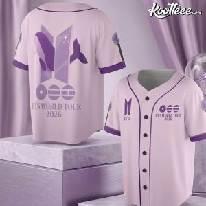 BTS World Tour 2026 Kpop Concert Merch Baseball Jersey