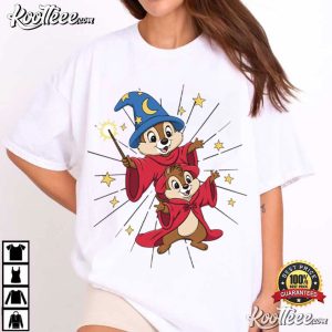 Disney Magic Kingdom Sorcerer Chip And Dale Wizard T Shirt (1)