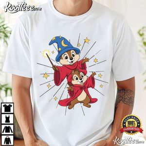 Disney Magic Kingdom Sorcerer Chip And Dale Wizard T Shirt (2)