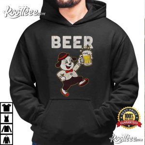 Beer Mascot Retro Vintage Graphic T Shirt (4)