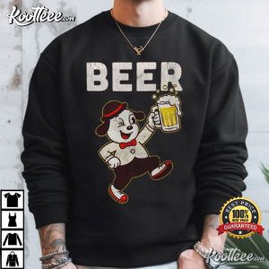 Beer Mascot Retro Vintage Graphic T Shirt (1)