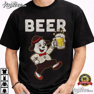 Beer Mascot Retro Vintage Graphic T Shirt (2)