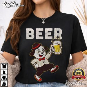 Beer Mascot Retro Vintage Graphic T Shirt (3)