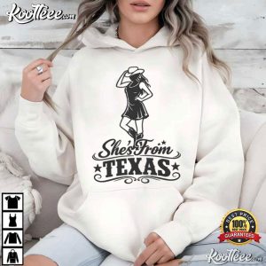 Ella Langley Shes From Texas Cowgirl Silhouette T Shirt (1)