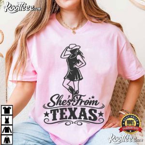 Ella Langley Shes From Texas Cowgirl Silhouette T Shirt (2)