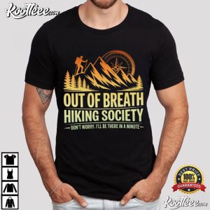 Out Of Breath Hiking Society Mountain Adventure T Shirt (1)
