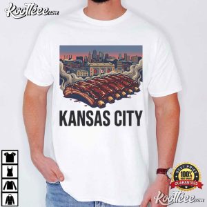 Kansas City Missouri BBQ Ribs Skyline T Shirt (1)