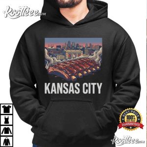 Kansas City Missouri BBQ Ribs Skyline T Shirt (3)