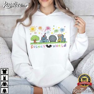 Disney World Icons 4 Parks 1 Day T Shirt (1)
