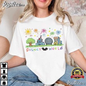 Disney World Icons 4 Parks 1 Day T Shirt (2)