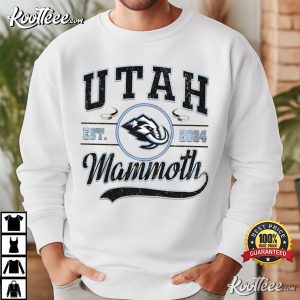 Utah Mammoth Vintage Ice Hockey Retro T Shirt (4)