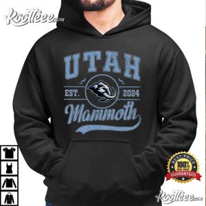 Utah Mammoth Vintage Ice Hockey Retro T Shirt (1)
