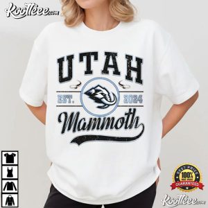 Utah Mammoth Vintage Ice Hockey Retro T Shirt (2)
