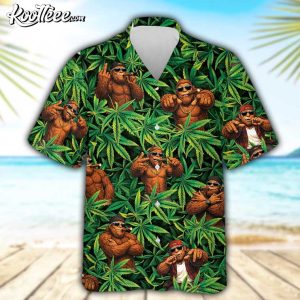 Sasquatch Cool Vibing Funny Bigfoot Hawaiian Shirt (2)