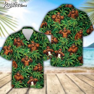 Sasquatch Cool Vibing Funny Bigfoot Hawaiian Shirt (1)