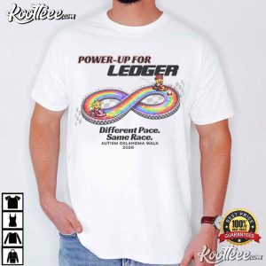 Power Up For Ledger Autism Walk Different Pace Same Race T Shirt (1)