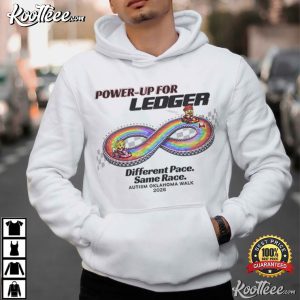 Power Up For Ledger Autism Walk Different Pace Same Race T Shirt (3)