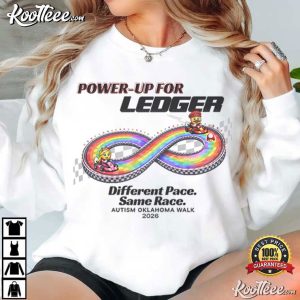 Power Up For Ledger Autism Walk Different Pace Same Race T Shirt (4)