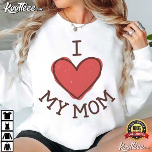 I Love My Mom Kids Cute Mother's Day T Shirt (4)