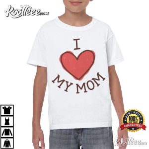 I Love My Mom Kids Cute Mother's Day T Shirt (2)