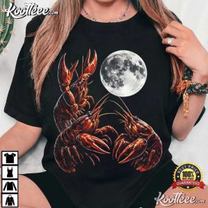 Three Crawfish Howling To The Moon Funny Beach Animal T Shirt (4)
